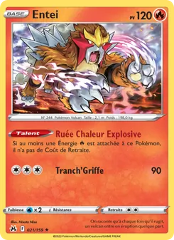 Carte Entei de l'extension Zénith Suprême, numéro 021/159