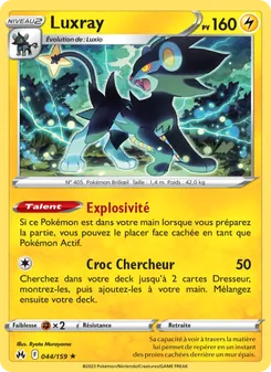 Carte Luxray de l'extension Zénith Suprême, numéro 044/159