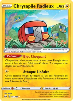 Carte Chrysapile Radieux de l'extension Zénith Suprême, numéro 051/159