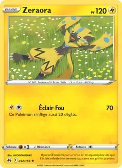 Carte Zeraora de l'extension Zénith Suprême, numéro 052/159