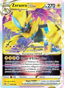 Carte Zeraora VSTAR de l'extension Zénith Suprême, numéro 055/159