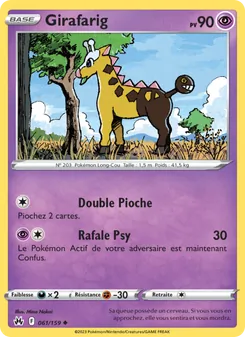 Carte Girafarig de l'extension Zénith Suprême, numéro 061/159
