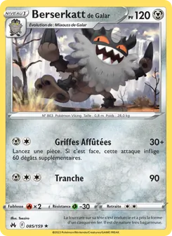 Carte Berserkatt de Galar de l'extension Zénith Suprême, numéro 085/159