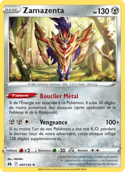 Carte Zamazenta de l'extension Zénith Suprême, numéro 097/159