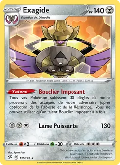 Carte Exagide de l'extension Clash des Rebelles, numéro 135/192