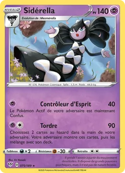 Carte Sidérella de l'extension Ténèbres Embrasées, numéro 75/189
