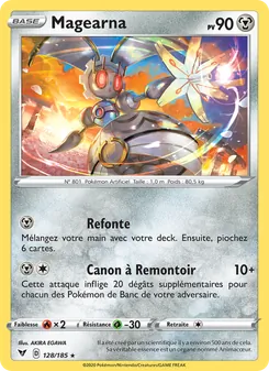 Carte Magearna de l'extension Voltage Éclatant, numéro 128/185