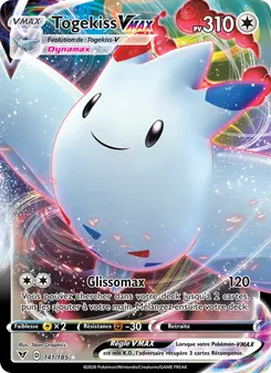 Carte Togekiss VMAX de l'extension Voltage Éclatant, numéro 141/185