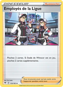 Carte Employés de la Ligue de l'extension Voltage Éclatant, numéro 153/185