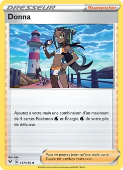 Carte Donna de l'extension Voltage Éclatant, numéro 157/185
