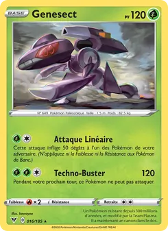 Carte Genesect de l'extension Voltage Éclatant, numéro 16/185