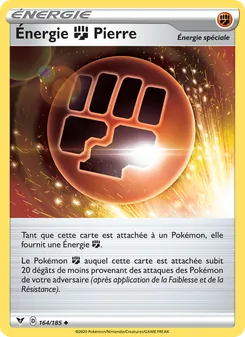 Carte Énergie Fighting Pierre de l'extension Voltage Éclatant, numéro 164/185