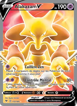 Carte Alakazam V de l'extension Voltage Éclatant, numéro 172/185