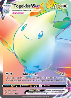 Carte Togekiss VMAX de l'extension Voltage Éclatant, numéro 191/185