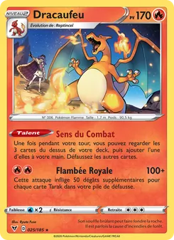 Carte Dracaufeu de l'extension Voltage Éclatant, numéro 25/185