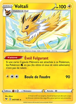 Carte Voltali de l'extension Voltage Éclatant, numéro 47/185