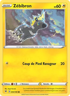 Carte Zébibron de l'extension Voltage Éclatant, numéro 53/185