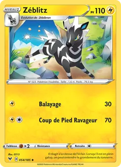 Carte Zéblitz de l'extension Voltage Éclatant, numéro 54/185
