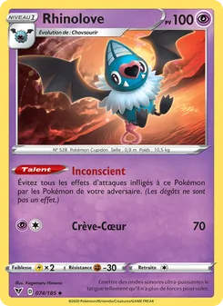 Carte Rhinolove de l'extension Voltage Éclatant, numéro 74/185