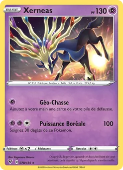 Carte Xerneas de l'extension Voltage Éclatant, numéro 78/185