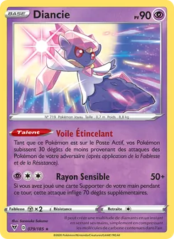 Carte Diancie de l'extension Voltage Éclatant, numéro 79/185