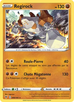 Carte Regirock de l'extension Voltage Éclatant, numéro 89/185