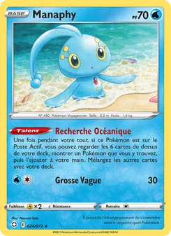 Carte Manaphy de l'extension Destinées Radieuses, numéro 24/72