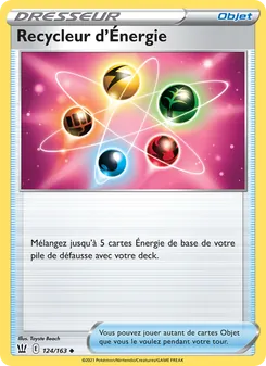 Carte Recycleur d'Énergie de l'extension Styles de combat, numéro 124/163