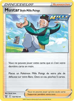 Carte Mustar Style Mille Poings de l'extension Styles de combat, numéro 132/163