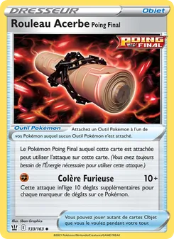 Carte Rouleau Acerbe Poing Final de l'extension Styles de combat, numéro 133/163