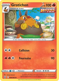 Carte Grotichon de l'extension Styles de combat, numéro 24/163
