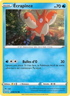 Carte Écrapince de l'extension Styles de combat, numéro 38/163