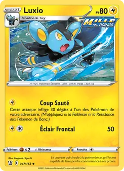 Carte Luxio de l'extension Styles de combat, numéro 47/163
