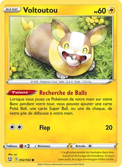 Carte Voltoutou de l'extension Styles de combat, numéro 52/163