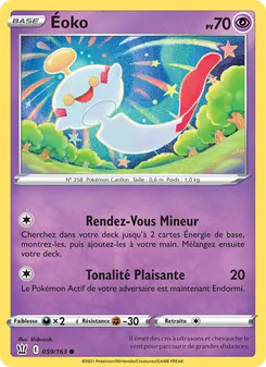 Carte Éoko de l'extension Styles de combat, numéro 59/163