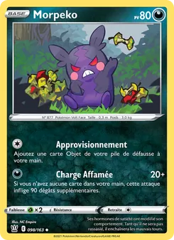 Carte Morpeko de l'extension Styles de combat, numéro 98/163