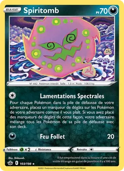 Carte Spiritomb de l'extension Règne de Glace, numéro 103/198