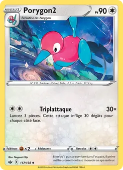 Carte Porygon2 de l'extension Règne de Glace, numéro 117/198