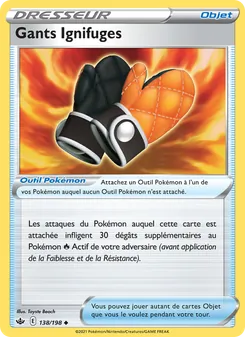 Carte Gants Ignifuges de l'extension Règne de Glace, numéro 138/198
