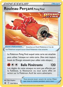 Carte Rouleau Perçant Poing Final de l'extension Règne de Glace, numéro 154/198