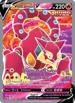 Carte Volcanion V de l'extension Règne de Glace, numéro 162/198