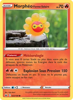 Carte Morphéo Forme Solaire de l'extension Règne de Glace, numéro 22/198
