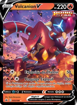Carte Volcanion V de l'extension Règne de Glace, numéro 25/198
