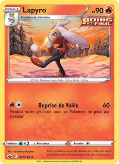 Carte Lapyro de l'extension Règne de Glace, numéro 27/198