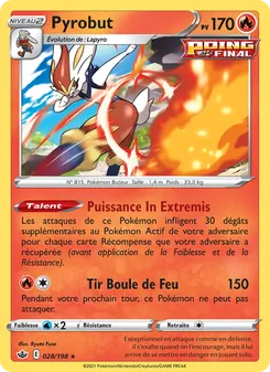 Carte Pyrobut de l'extension Règne de Glace, numéro 28/198