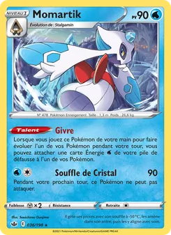 Carte Momartik de l'extension Règne de Glace, numéro 36/198