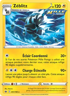 Carte Zéblitz de l'extension Règne de Glace, numéro 51/198