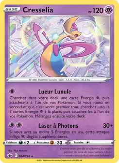 Carte Cresselia de l'extension Règne de Glace, numéro 64/198