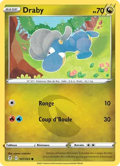 Carte Draby de l'extension Évolution Céleste, numéro 107/203