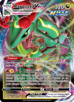 Carte Rayquaza VMAX de l'extension Évolution Céleste, numéro 111/203